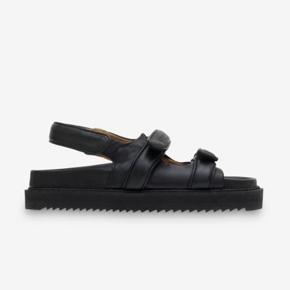 Isabel Marant Black Leather Madee Sandal 37 38 NWT - Picture 2 of 12